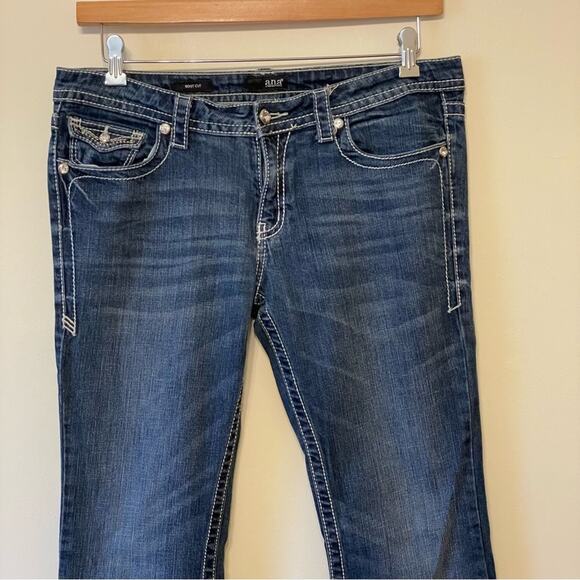 Ana 12 blue Jean denim bedazzled trendy Y2K vibes casual - Picture 6 of 7